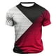 thumbnail image 2 of Mens Camisas de Manga Corta Impresión Casual Deportes Cuello Redondo Blusa, Poliéster Ligero para la Primavera Verano Al Aire Libre Uso Diario, 2 of 4