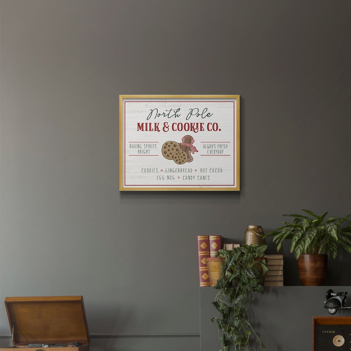 Milk and Cookie Co by Natalie Carpentieri - Restickable Framed Giclée Print