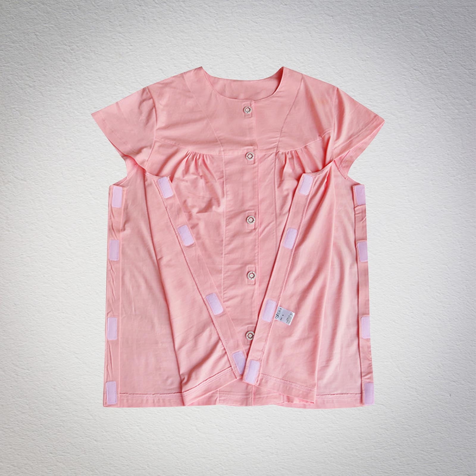 JGGSPWM Womens Adaptive Cotton Post Shoulder Surgery Shirts for After Rotator Cuff Recovery Arm Broken Top Pink L