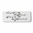 thumbnail image 1 of Saying Computer Mouse Pad, Watercolor Style Hand Letters Love Has 4 Paws Brush Calligraphy Animal Lover, Rectangle Non-Slip Rubber Mousepad Large, 31" x 12" Gaming Size, Grey and White, by Ambesonne, 1 of 2