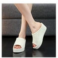 thumbnail image 4 of Anuirheih Wedge Sandals for Women, Open Toe Sandals Wedges Thick Bottom Slope Heel Beach Shoes(White), 4 of 7