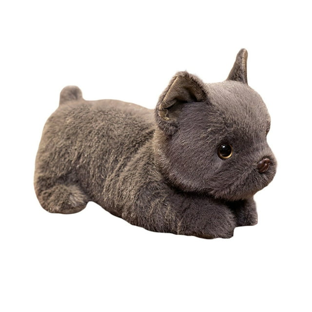 Lifelike Corgi Toy Mini Soft Stuffed Animal Short Material Embroidered Details 11.8 Inch Size Machine Washable Durable for Kids
