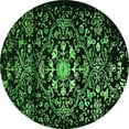 thumbnail image 1 of Ahgly Company Indoor Round Oriental Green Industrial Area Rugs, 5' Round, 1 of 4