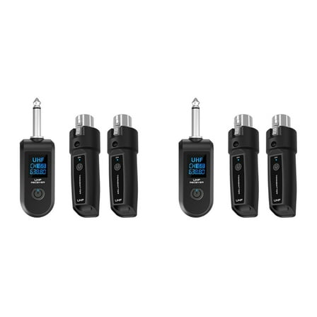 2X Wireless Audio Transmission Receiver and Transmitter System Professional Guitar XLR