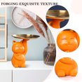 thumbnail image 1 of Bandeja De Almacenamiento De La Estatua Del Gato De La Suerte Estatua de gato de la suerte de resina, bandeja de almacenamiento, adornos, figuritas de gato, decoración del hogar (naranja) Ndcxsfigh Libre de BPA, 1 of 6