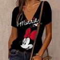 thumbnail image 4 of Camiseta con estampado de Mickey Mouse de Disney para mujer, ropa de verano para niña, camisetas para mujer, sudadera Harajuku, blusa con cuello en V, camisetas de manga corta, 4 of 5