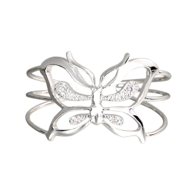 Moda con pulsera de mariposa de cristal de perforación de circonio Likrtyny Para estrenar