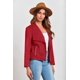 thumbnail image 5 of Abrigo PRETTYGARDEN 2025 de ante sintético corto rojo talla pequeña, 5 of 9