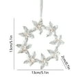thumbnail image 3 of Colgante acrílico de copo de nieve navideño | Adorno transparente transparente para colgar lentejuelas transparentes 5,12"x5,12" | Plástico duradero, acento con purpurina | Decoración del árbol, 3 of 6