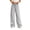 Gray, variant on Striped Palazzo Pants for Women Casual Wide Leg Trousers with Drawstring Elastic Waist Relaxed Full Length Lounge Sweatpants S
