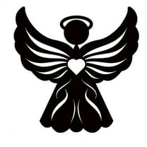 11.81×11.69 Inches Christmas Angel Metal Home Decor Art Metal Wall Sculpture, Angle Silhouette Decoration, Used for Housewarming Gift Restaurant