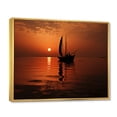 thumbnail image 2 of Designart "At Sunset Sail Boat wall decor I" Nautical & Beach Floater Framed Canvas Art Print, 2 of 7