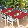 thumbnail image 2 of Cherry Blossoms Table Cloths for 4 Foot Rectangle Tables, Japanese Spring Floral Leaves Rustic Red Patio Waterproof Elastic Fitted Tablecloths, Washable Rectangular Table Cover for Camping, 2 of 8