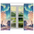 thumbnail image 2 of CADecor House And Tree Under Northern Lights Window Curtain Window Treatments Kitchen Curtains 26x39 inches, 2 Pieces, 2 of 3