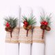 thumbnail image 1 of Xiao Hua Servilletero con diseño de alce, flor y árbol de Navidad (estilo cáñamo, frutos rojos), 1 of 5