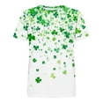 thumbnail image 6 of LEKWK Womens Graphic T Shirts Cute Bunny Leprechaun Crew Neck St Patricks Day Shirt Rabbit Holding Clover Print Short Sleeve Holiday Tee, 6 of 7