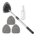 thumbnail image 1 of Colaxi Auto Windshield Cleaning Tool Telescopic Handle with 3 Microfiber Pads Reusable for RV SUV Truck Aluminum Rod Multifunctional Grey Pads, 1 of 8