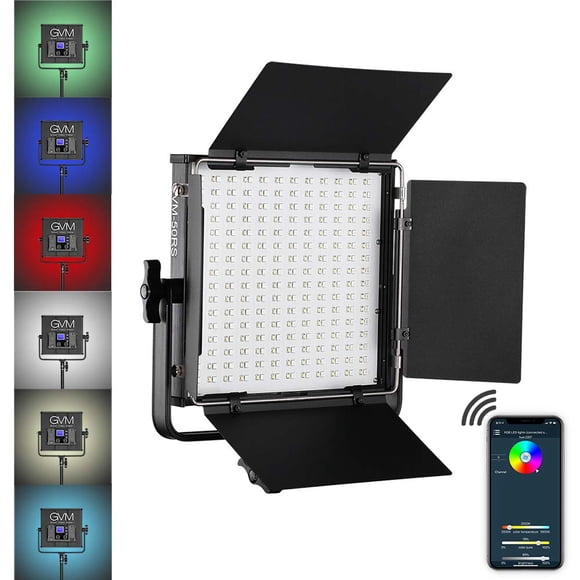 Lámpara de vídeo GVM 50RS RGB a todo color CRI97+ 3200K-5600K