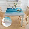 thumbnail image 2 of Acheng Beach Blue Sky Ocean Square Table Cloth 100% Polyester Fiber 46*46, 2 of 8