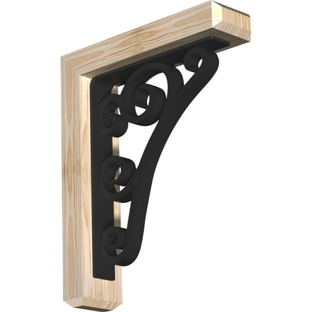 

3 1/2 W x 16 D x 19 H Tristan Craftsman Ironcrest Smooth Bracket Douglas Fir (2 W x 12 D x 15 H Iron Bracket)
