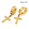 thumbnail image 4 of 5 pares de pendientes cruzados, ligeros, fáciles de llevar, estilo coreano, pendientes de gota, Clip para oreja, fiestas de Navidad, Día de San Ropa, zapatos y accesorios Miscelánea tipo 9 Sonducket AP009692-09B, 4 of 6