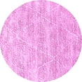 thumbnail image 1 of Ahgly Company Indoor Round Solid Pink Modern Area Rugs, 6' Round, 1 of 4