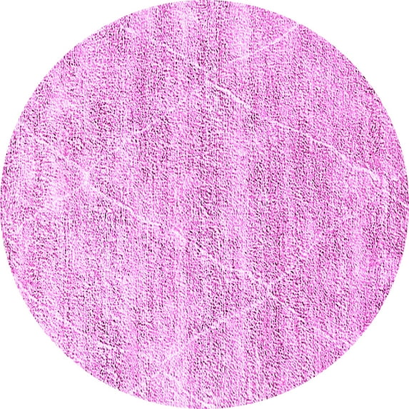 Ahgly Company Indoor Round Solid Pink Modern Area Rugs, 6' Round