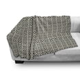 thumbnail image 2 of Moroccan Soft Flannel Fleece Blanket, Continuous Traditional Floral Inspired Simplistic Lines Illustration, Cozy Plush for Indoor and Outdoor Use, 50" x 70", Ivory and Charcoal Grey, by Ambesonne, 2 of 5
