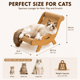 thumbnail image 5 of Cat Scratcher Lounge Chair for Indoor Cats, C-Shaped Sisal Cat Lounger Bed with Wooden Frame, Durable Scratching Sofa for Resting Playing Sleeping, Modern Cat Furniture, 5 of 8