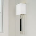 thumbnail image 5 of 1 Light Wall Sconce In Modern Style-19 Inches Tall And 5.5 Inches Wide-Polished Nickel/Black Finish Capital Lighting 644711Nk, 5 of 7