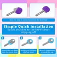 thumbnail image 4 of 64 Pack Key Cap Tags, Key Caps Color Covers Silicone Identifiers Covers Sleeves, Colorful Flexible Keys Rings Toppers Label Markers for Standard Flat House Apartment Office Keys (2 Styles, 8 Color), 4 of 4