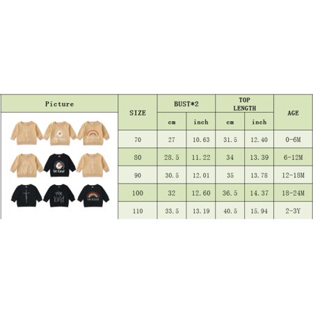 

Baozhu 6M-3T Baby Girl Boy Long Sleeve Fashion Letter Pullover Sweatshirt Tops