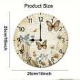 thumbnail image 2 of ZXCXRQFa Clock Rustic Daisy Butterflies Wall Clock Vintage Battery Operated Silent Non Ticking Round Wooden Wall Clocks Decorative for Kitchen Living Room Bedroom Office Garden Outdoor 11 Inch, 2 of 7