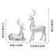 thumbnail image 5 of Artesanías Decorativas Paquete de 2 figuras de ciervos chapadas en oro para decoración de vitrinas de vino,salas de estar y muebles de TV. Rkxzt, 5 of 9