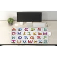thumbnail image 2 of Alphabet Computer Mouse Pad, Nursery Educational Graphic of Cartoonish Animals with First Letters of Names, Rectangle Non-Slip Rubber Mousepad X-Large, 35" x 15" Gaming Size, Multicolor, by Ambesonne, 2 of 2