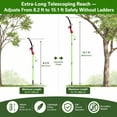 thumbnail image 3 of 2-in-1 Extendable Pole Saw (8.2-15.1ft) with Pruner, Scissors, Double-Hook Saw Blades, Goggles & Gloves, 3 of 8