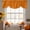Yellow, Orange, variant on Burnt Orange Tie Up Valance Curtains for Windows, Kitchen Curtains Window Treatments, Country Modern Farmhouse Solid Fall Orange Short Window Shades Valances for Bedroom Bathroom Cafe 42"x18"