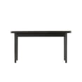 thumbnail image 6 of GZXS Solid Wood Bench with Woven Rattan Seat, Indoor Entryway Bench for Hallway, End of Bed, Windows, Rustic Farmhouse Boho Style (Black, 39.37"L x 11.02"W x 16.93"H), 6 of 8