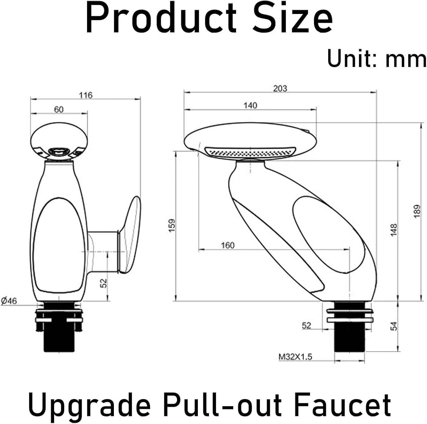 360° Rotating Pull-Out Washbasin Faucet with 4 Water Flow Modes & LED Light, Bathroom Vanity Faucet with Pull Out Sprayer, Smart led Bathroom Faucet, Dual Control of Hot and Cold