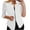 White, variant on Women 3/4 Sleeve Lace Mesh Jackets Half Zipper Pleated Slim Dressy Sexy Suit Jacket All-Match Cocktail Party Clothes