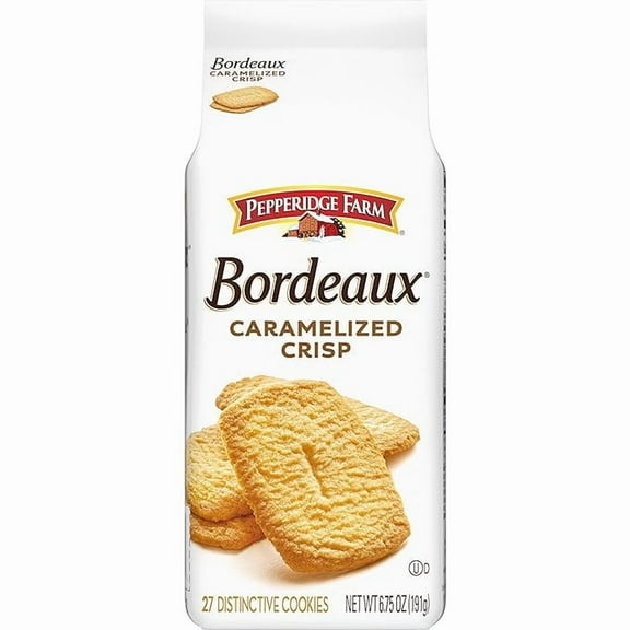 1x Pepperidge Farm Bordeaux Caramelized Crisp Cookies, 6.75 Oz Bag