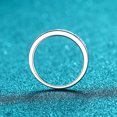 thumbnail image 4 of Anillo de plata pura Anillo de fila simple para mujer Anillo de fila de una línea con incrustaciones Anillo de moissanita de 27 puntos, 4 of 5