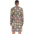 thumbnail image 3 of Dailycode Men Robe Lightweight Soft Bathrobes Kimono Nightgown Colorful Star Character, 3 of 6