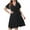 Black, variant on IROINNID Summer Dresses for Women , Plus Size Wedding Guest Knee Length Dresses for Women with Short Sleeve and V-Neck Flowy soild Color Summer Outfits Dress