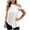 White, variant on Women's One Shoulder Satin Blouse Draped Sleeveless Top Elegant Silk Casual Solid Asymmetrical Hem Shirt Light Blue 2XL