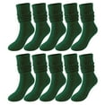 thumbnail image 1 of 5 Pairs Soild Color Socks Women Thigh High Boot Socks Soft Scrunch Socks, 1 of 4