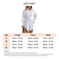 thumbnail image 4 of Chemise Blanche Robe Mini Chemise Robe en Fibre de Polyester Plissée Taille Cintrée Asymétrique Bouton Col Revers Robe Blanche S, 4 of 6