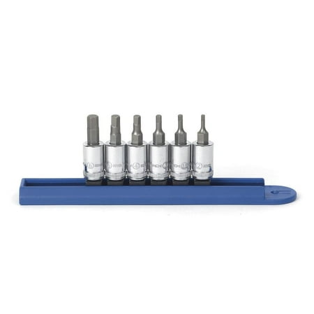 

GearWrench 80321 6 Piece 1/4 Drive Metric Hex Bit Socket Set