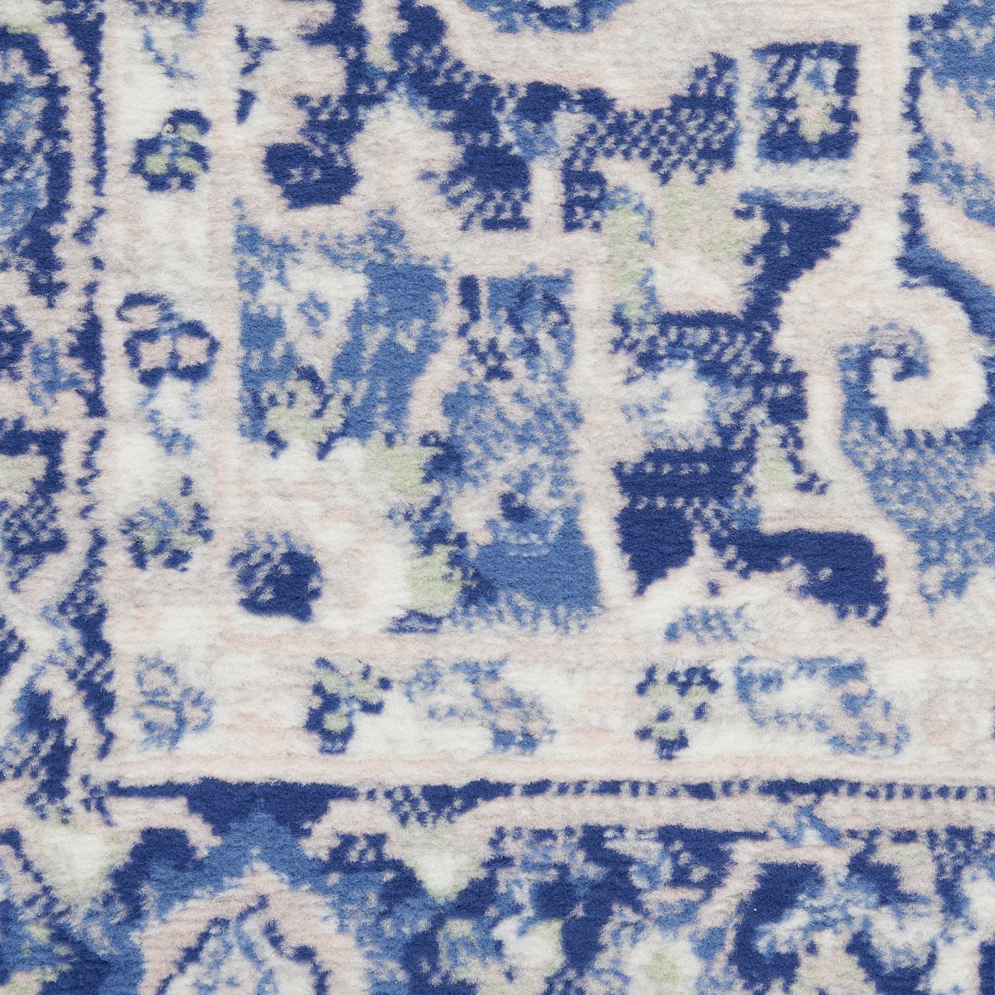 Nourison Whimsicle Persian Farmhouse Ivory Blue 8' x 10' Area Rug, (8' x 10')