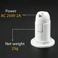 thumbnail image 4 of Plastic Shell Screw Type E14 Bulb Light Lamp Holder Socket AC 250V 2A, 4 of 10